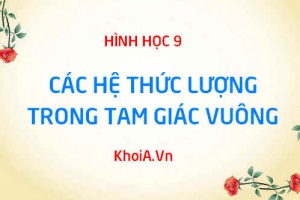 Hệ thức lượng trong tam giác vuông: Công thức cạnh và đường cao, cạnh và góc, tỉ số lượng giác - Hình học 9
